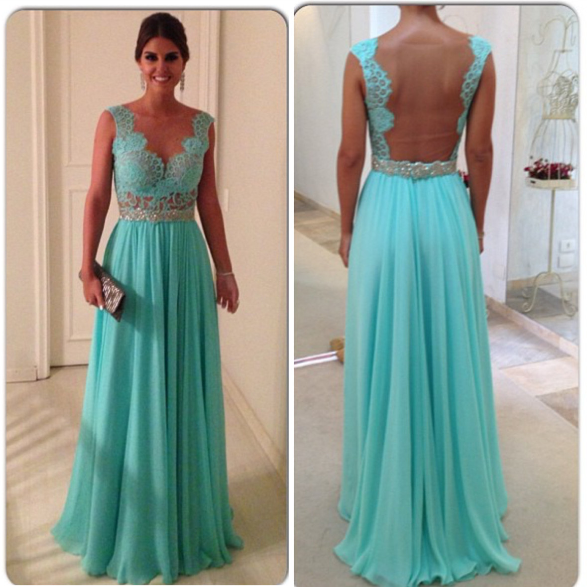 turquoise blue wedding dress