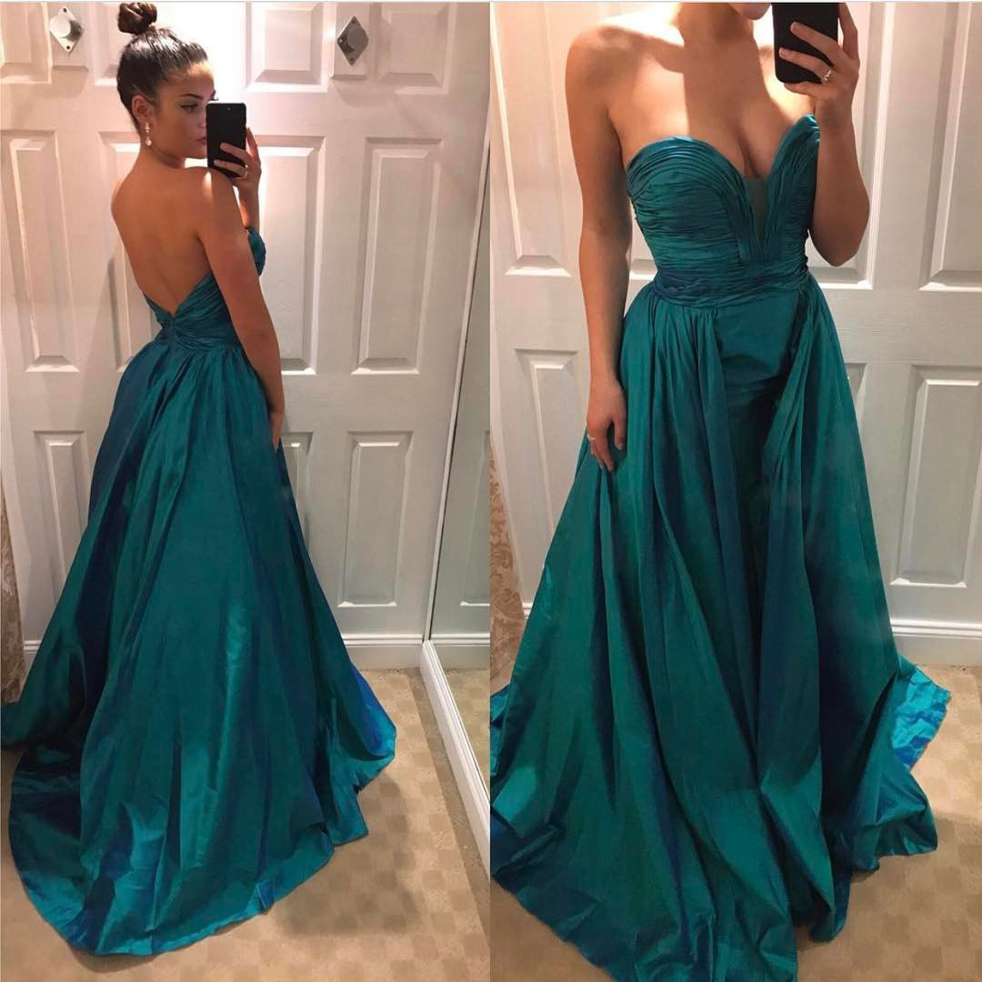 Taffeta Prom Dress,sweetheart Prom Dress,long Evening Gowns,sexy Prom Dresses 2017