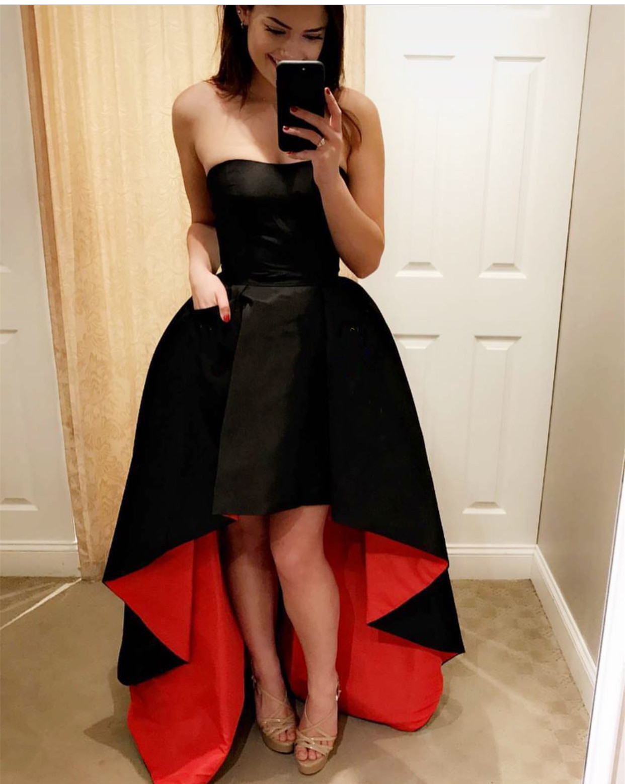 black high low prom dress