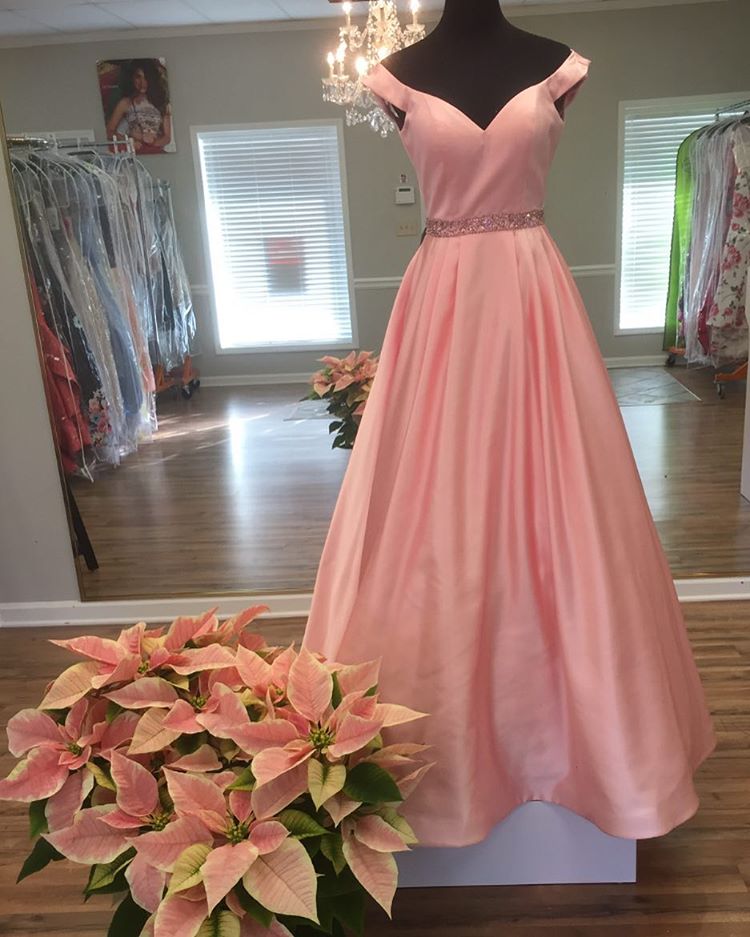Satin Prom Dress,Off The Shoulder Evening Gowns,Sweetheart Prom Dress,Sexy Prom Dresses