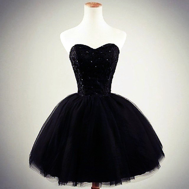 Black Homecoming Dress,short Prom Dress,ball Gowns,black Party Dress,sweetheart Prom Dress,black Cocktail Dresses