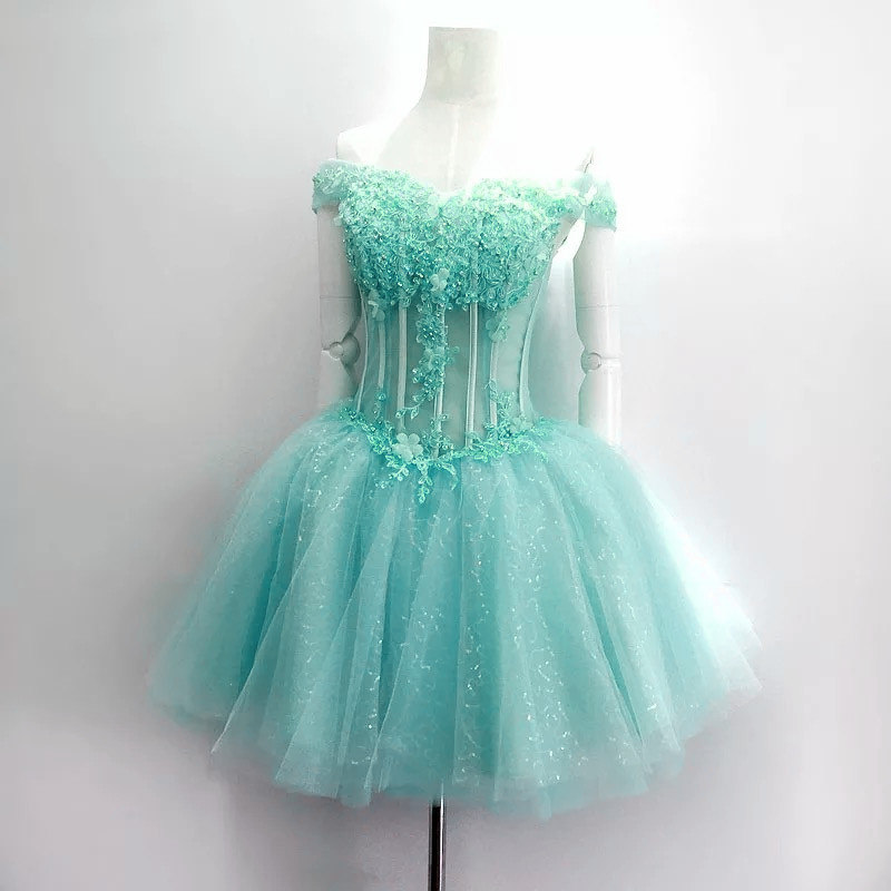 Short Prom Dress, Strapless Prom Dress,lace Homecoming Dress,elegant Party Dress