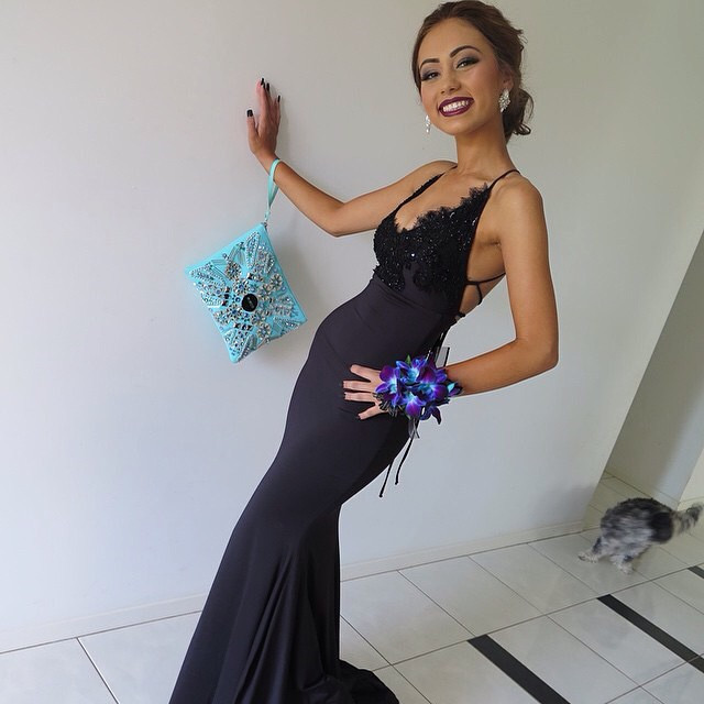 V Neck Prom Dress,lace Appliques,black Prom Dress,mermaid Evening Dress,mermaid Prom Dresses 2017