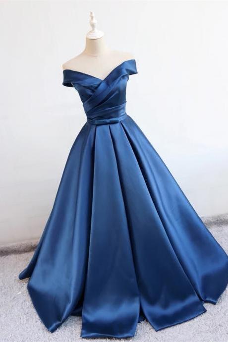 Off The Shoulder Prom Dress, V Neck Evening Gowns,ball Gowns Evening Dresses