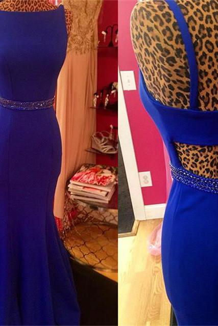 jersey prom dress,mermaid prom dresses,royal blue prom evening gowns 2017 long