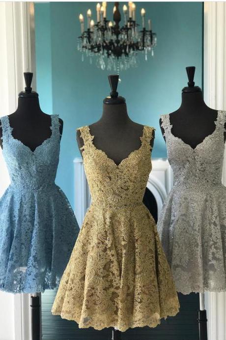 Elegant Lace Homecoming Dresses,short Prom Dress,semi Formal Dress,short Party Dresses