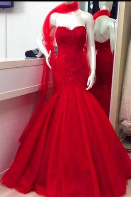 Red Prom Dress,royal Blue Prom Dress,mermaid Prom Dress 2016,prom Dress Lace Appliques