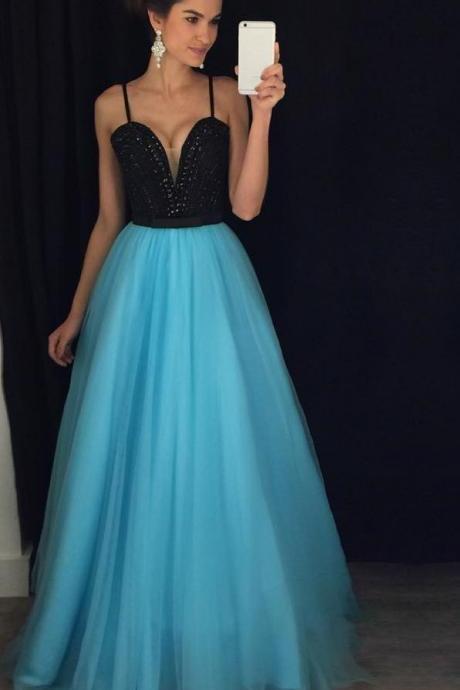 Black Sweetheart Long Organza Ball Gowns Prom Dresses 2017 Sexy