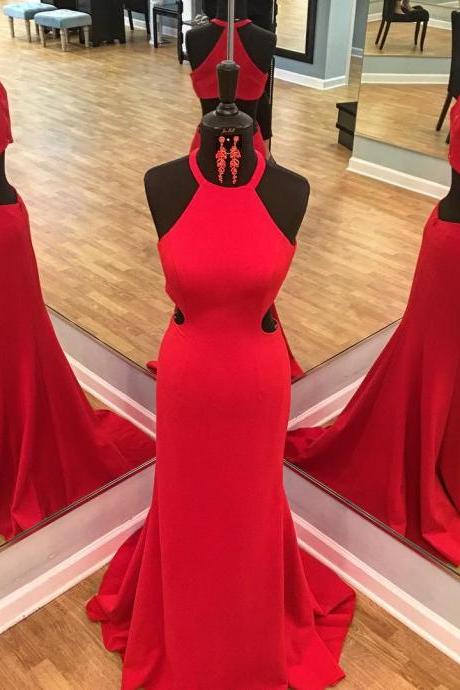 Red Prom Dress,red Mermaid Dress,mermaid Evening Dress,mermaid Prom Dress,open Back Dress,long Prom Dress 2017,sexy Formal Dress