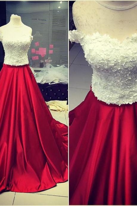 two piece prom dress,ball gowns dress,lace appliques prom dress,ball gowns prom dresses