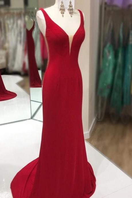 red prom gowns,royal blue prom dresses,v neck prom gowns,mermaid evening dresses