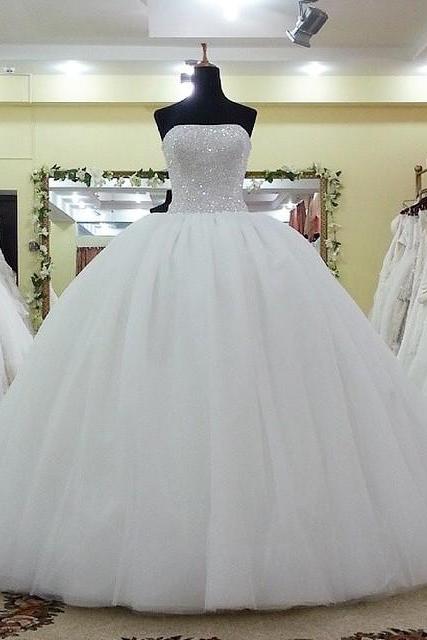 strapless sequins beading corset wedding dresses ball gowns 2017 bling bling 