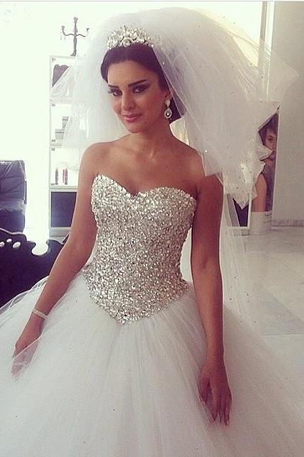 bling wedding dresses