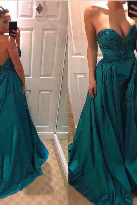 Taffeta Prom Dress,sweetheart Prom Dress,long Evening Gowns,sexy Prom Dresses 2017