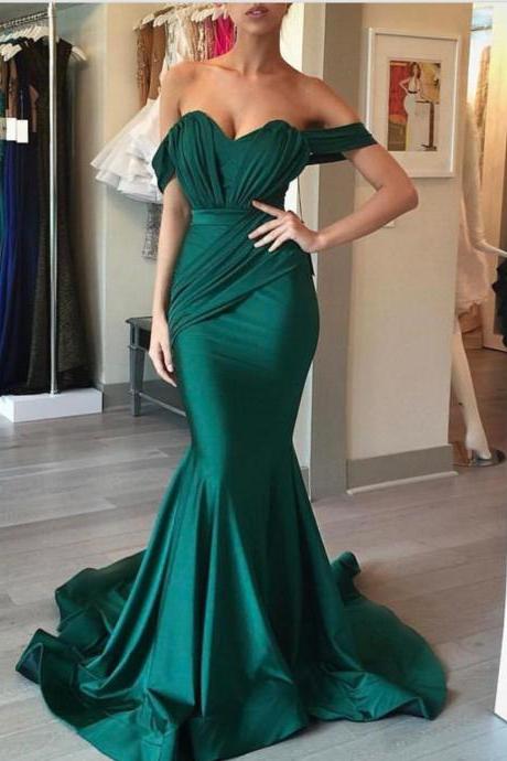 Mermaid Prom Dress,emerald Green Evening Dress,sweetheart Formal Dress,sexy Prom Dress 2017