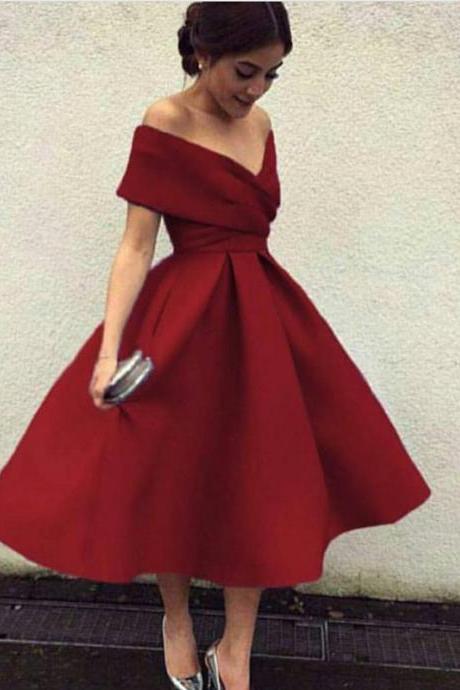 Off The Shoulder Dress,satin Homecoming Dress,short Prom Dresses,sexy Cocktail Party Dresses