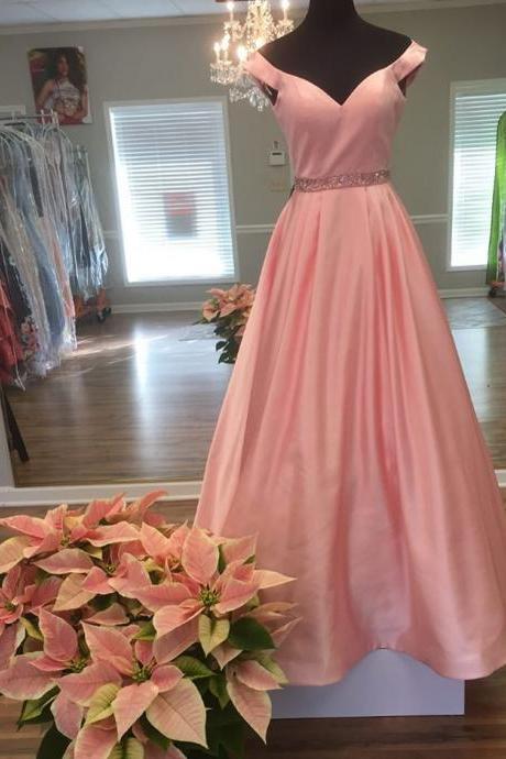 Satin Prom Dress,off The Shoulder Evening Gowns,sweetheart Prom Dress,sexy Prom Dresses
