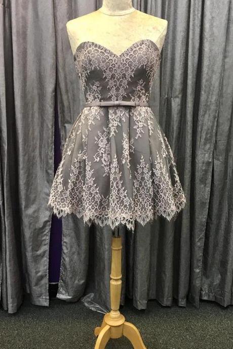 Short Bridesmaid Dress,lace Bridesmaid Dress,elegant Party Dress,short Homecoming Dress,short Prom Dresses 2017