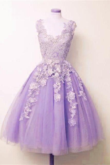 Lace Prom Dress,lilac Party Dress,ball Gowns Party Dress,vintage Dress,1950s Dresses,birthday Dresses,elegant Dresses