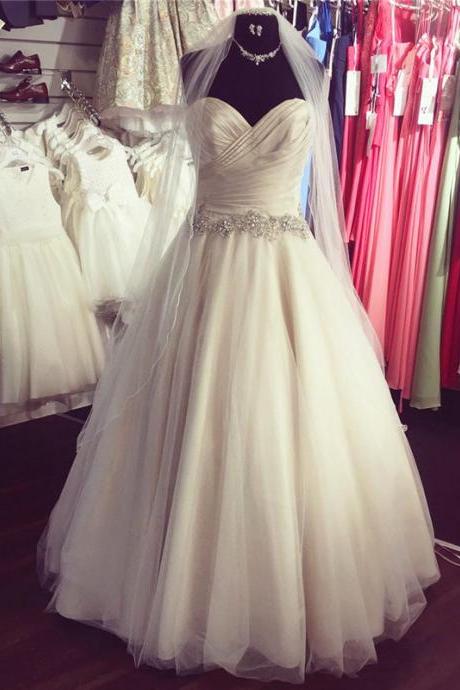 ruched sweetheart tulle wedding ball gowns dresses 2017