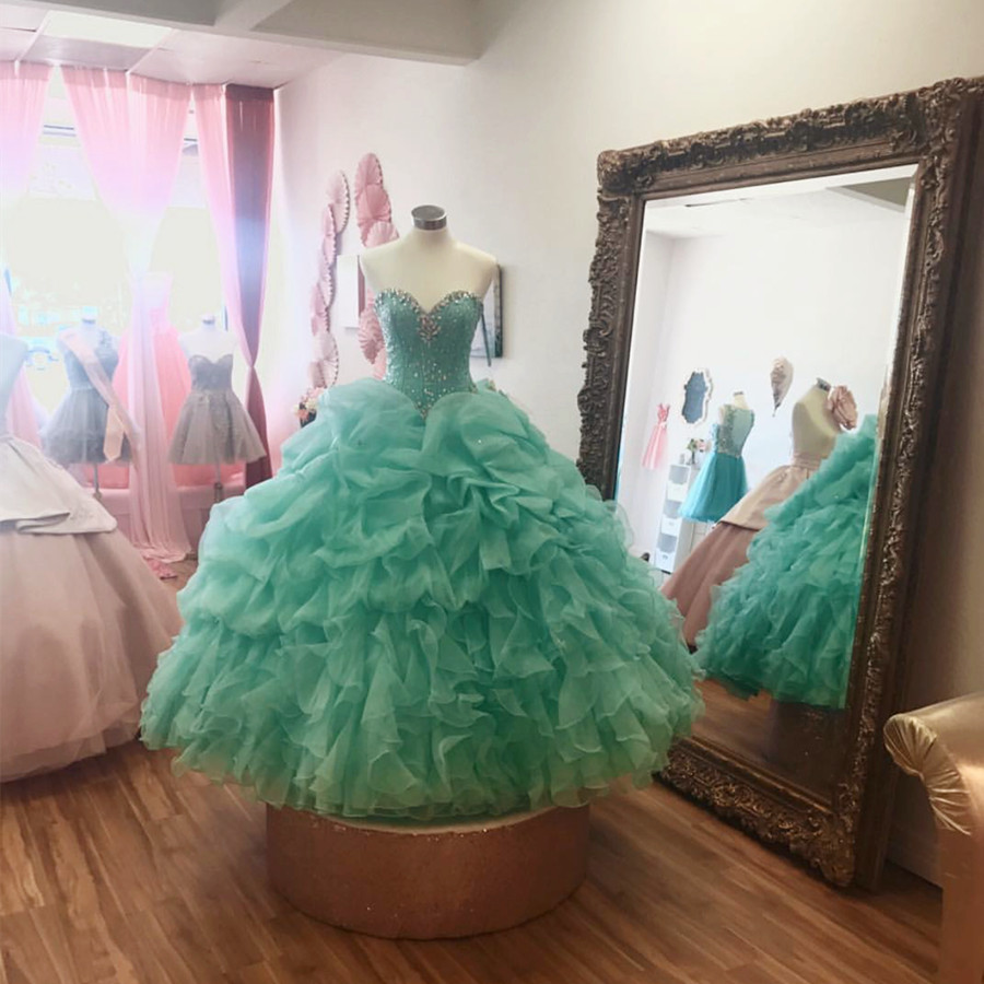 Mint Green Quinceanera Dress,Ball Gowns Quinceanera Dress,Sweet 16 ...