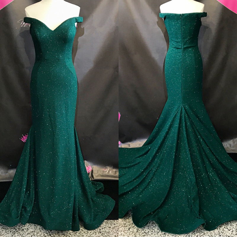 Emerald Green Evening Dresses,mermaid Prom Dress,sequins Evening Gowns ...