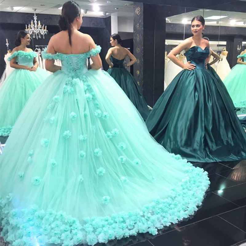 Mint Green Quinceanera Dress,ball Gowns Wedding Dress,mint Green Prom